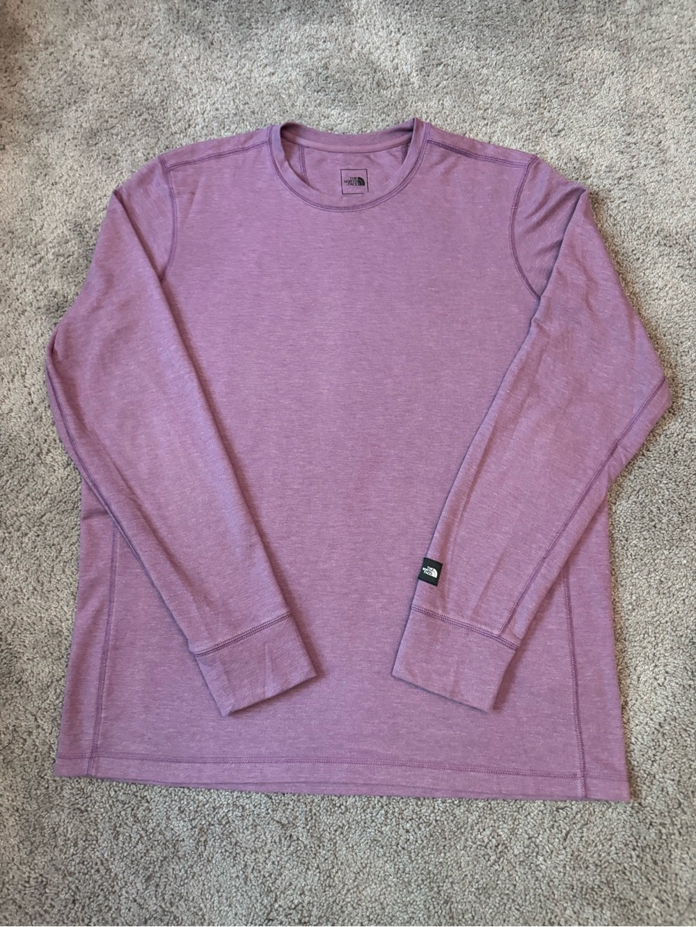 The North Face Men's Long Sleeve Crewneck in Lavender Heather - Size XL